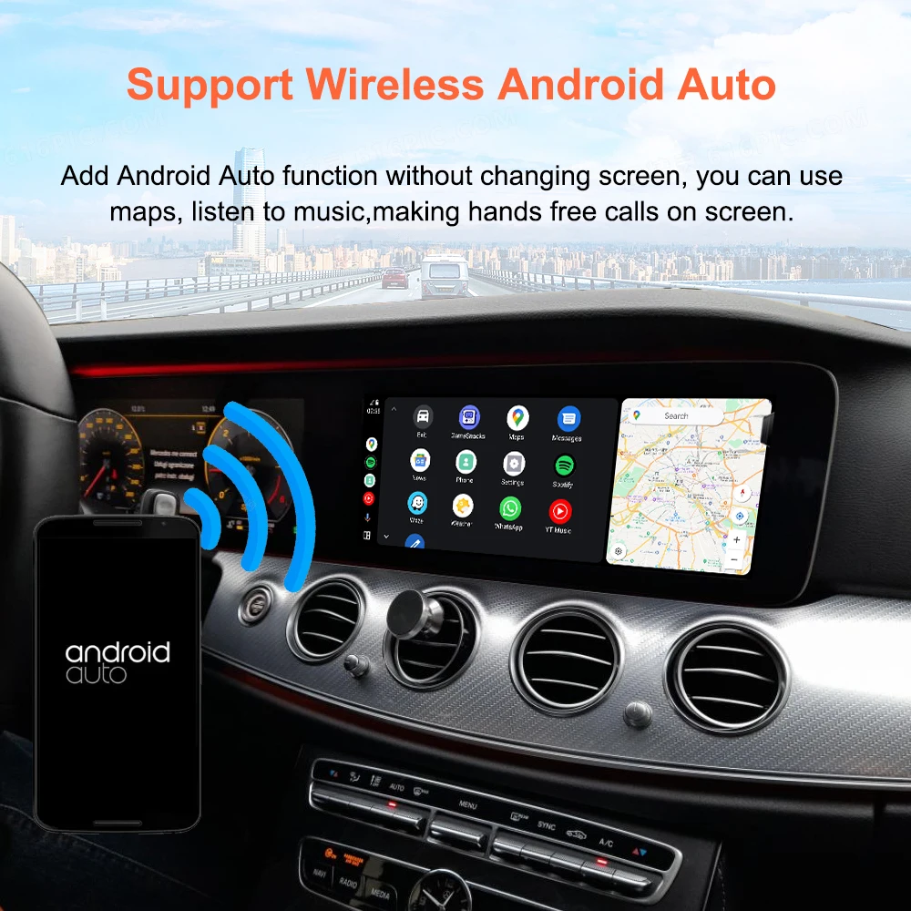 Bonroad Wireless Carplay Android Auto Interface For Mercedes Benz C E S Class W222 W206 W213 W212 NTG 5.5 System Airplay Module – Detail 6