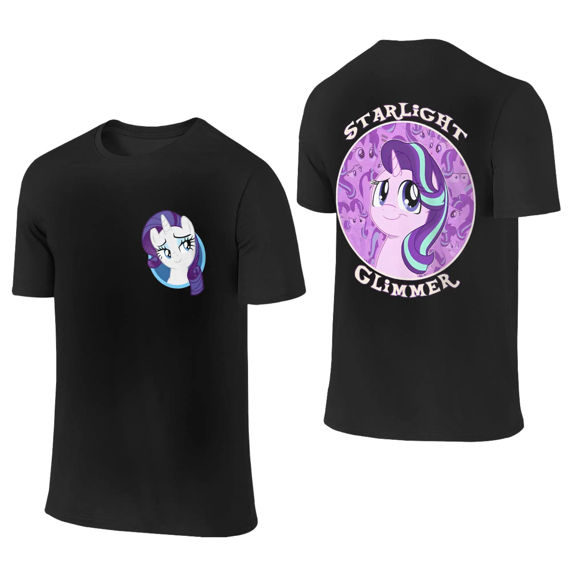 Humor Starlight Glimmer T-Shirt Men Women's Round Collar Cotton T Shirts Ponies friendship is magic Short Sleeve Tees Adult Tops