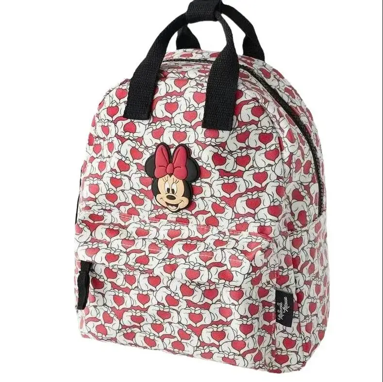 TureMouse-Sac à dos Disney Anime Minnie Mouse, double couche, cartable tridimensionnel pour lycéens, décontracté, nouveau