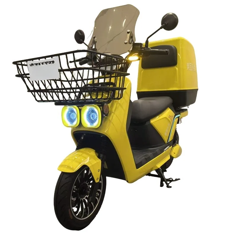 Motocicleta Eléctrica de Dos Ruedas para Adultos, para Entrega de Comida a Domicilio, con Pedales, para Larga Distancia