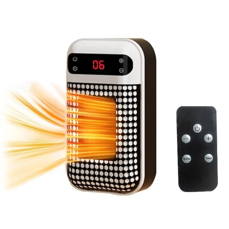 AEE4-Portable Heaters For Indoor Cordless Powered Heater 500 Watt Heater For Winter Remote Heater+LED Display