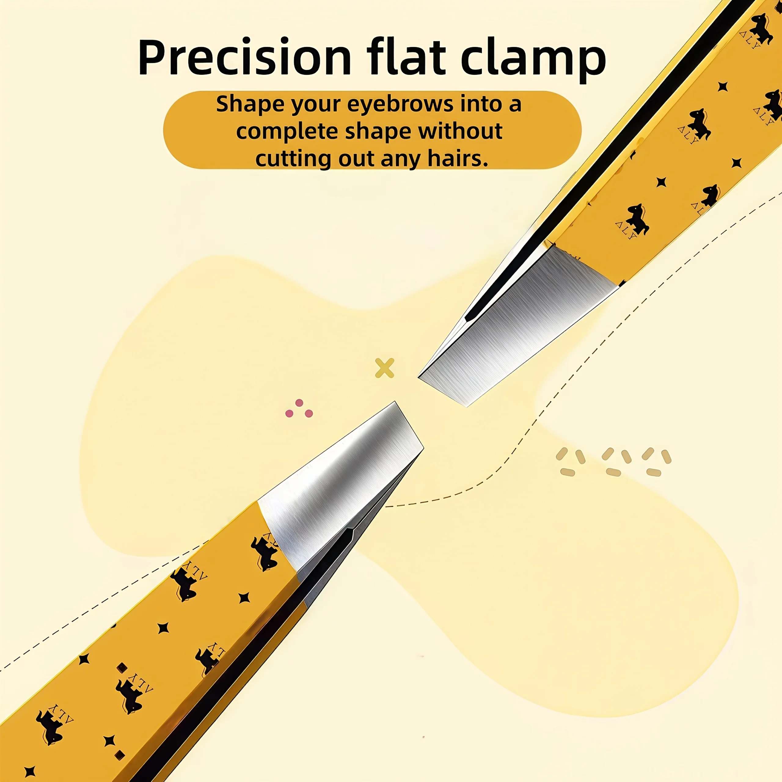 4pcs Set of Multifunctional Stainless Steel Eyebrow Tweezers with High-Precision Flat Mouth And Slanted Mouth for Beard Pulling view 2