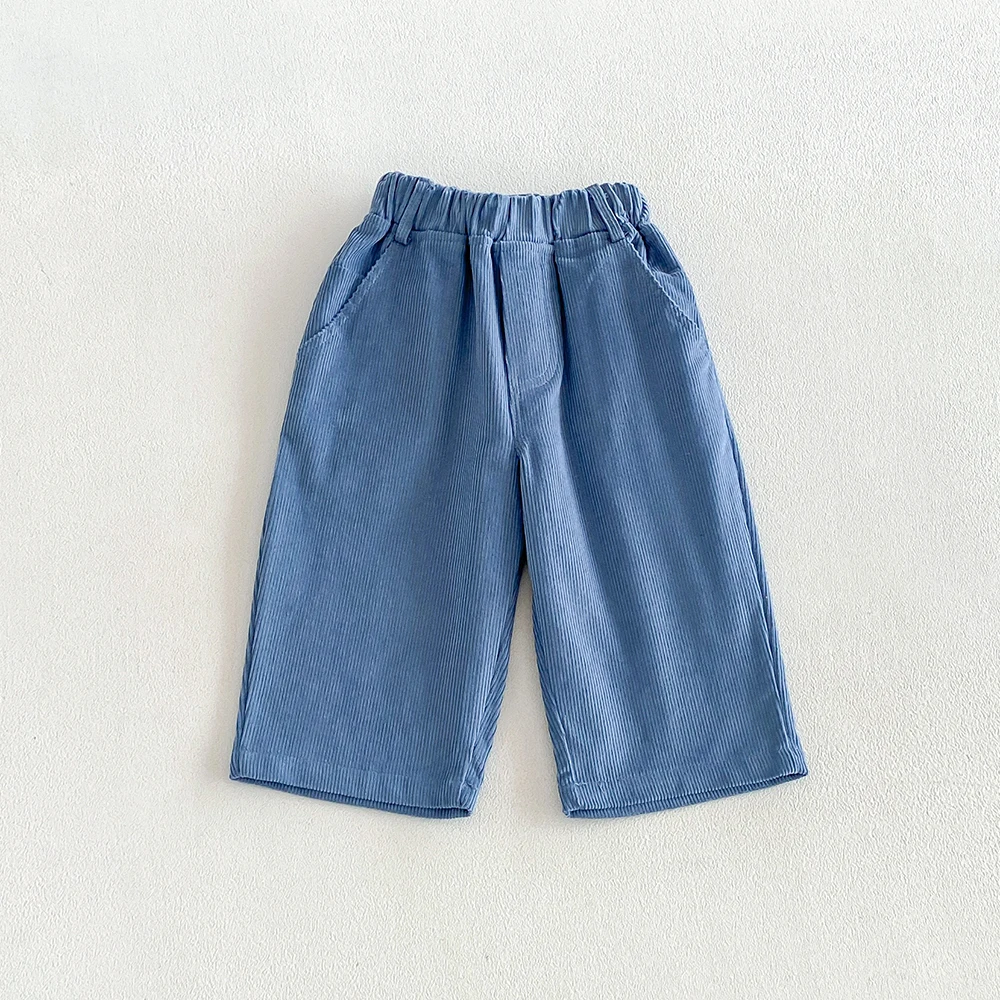 Herbst Kinder Loose Fit Cordhosen Kleinkind Jungen Mädchen Lässige Einfarbige Hosen Kinder Haremshosen Kinder Lange Hosen für den Winter – Detail 7