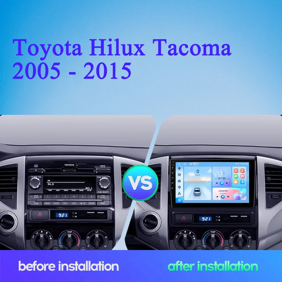 For Toyota Hilux Tacoma 2005 2010 2015 Autoradio GPS Navigation Tape Recorder Video Music Multimedia Player DVD Cassette 4G WiFi