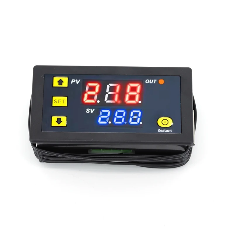 W3230 12V 24V AC110-220V Probe line 20A Digital Temperature Control LED Display Thermostat With Heat/Cooling Control Instrument