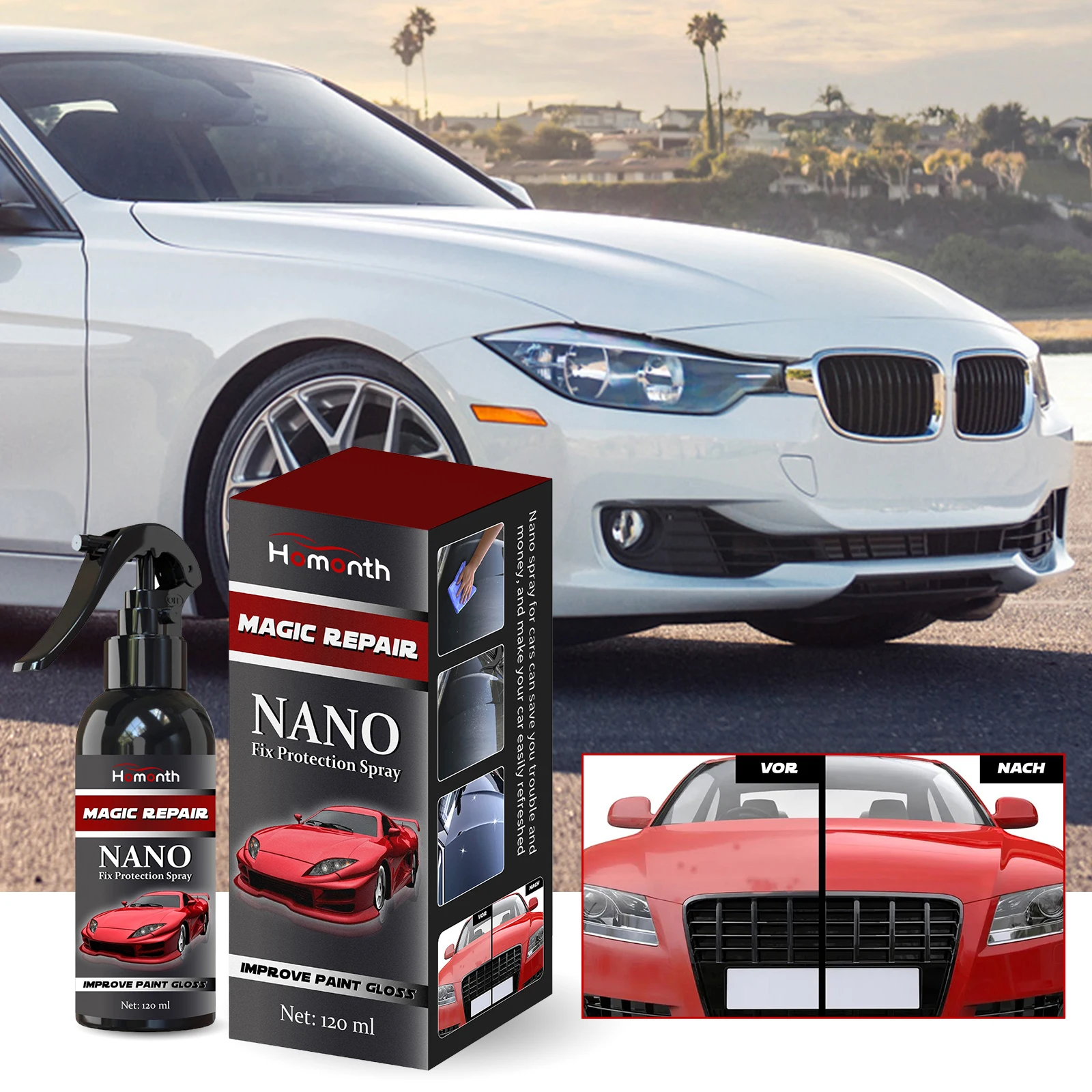 Automóvel Nano Crystal Coating Agent, Polimento de pintura do carro, Manutenção e Renovação de Crystal Wax, Selagem Glaze Coating Spray