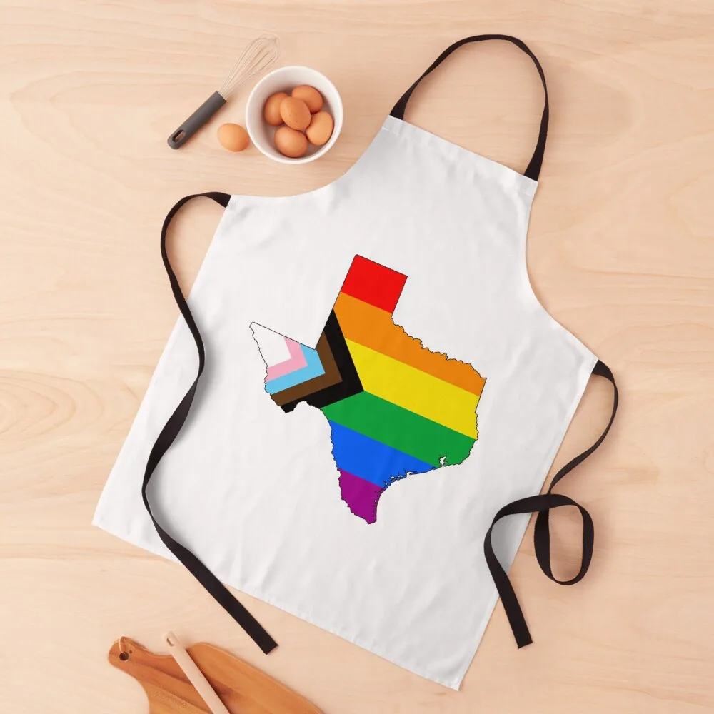 

Texas Progress Pride Apron Apron For Nail Stylist Waterproof Kitchen Apron For Women Chef Accessories