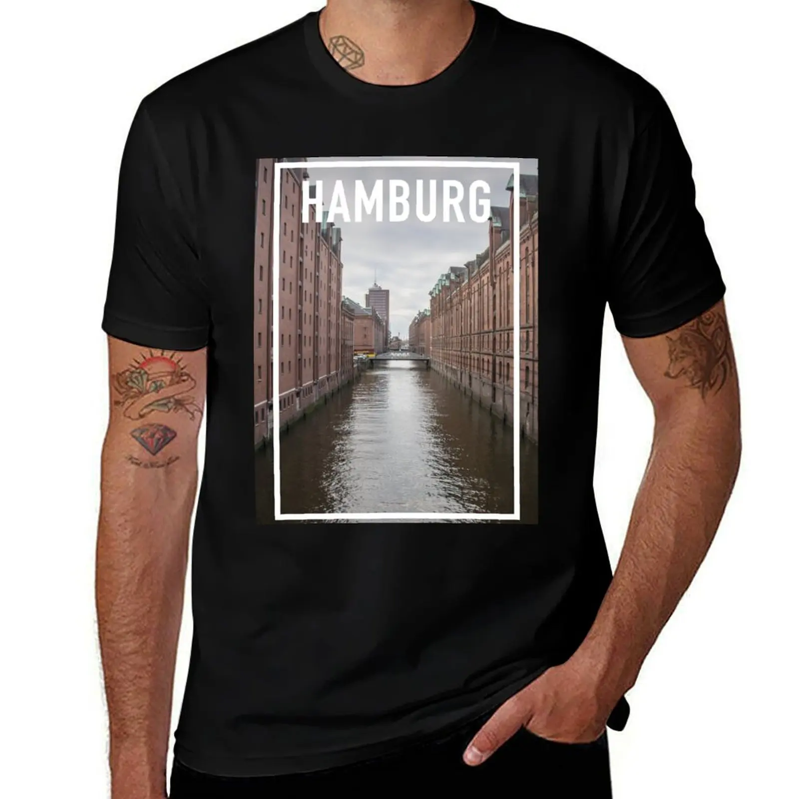 HAMBURG FRAME T-Shirt Daily Work Short Sleeve Top T-Shirt