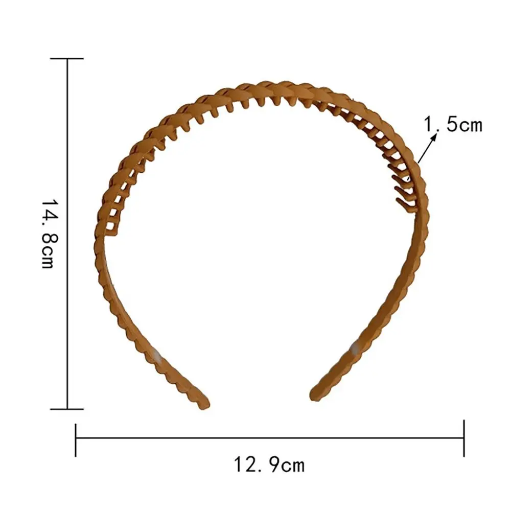 Diadema trenzada esmerilada con dientes para mujer, diadema antideslizante, diadema informal