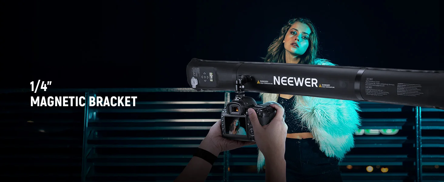 NEEWER Basics 21/30W Handgehaltenes RGB-Röhrenlicht 35,5'/90cm Tragbare Aufblasbare TPU-Beleuchtung 5000mAh Typ C 45W Eingang/30W Ausgang 3000Lux – Detail 10