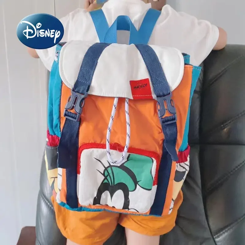 Disney-mochila con cordón para niños, morral escolar de marca de lujo con dibujos animados, bonita, de alta calidad, a la moda