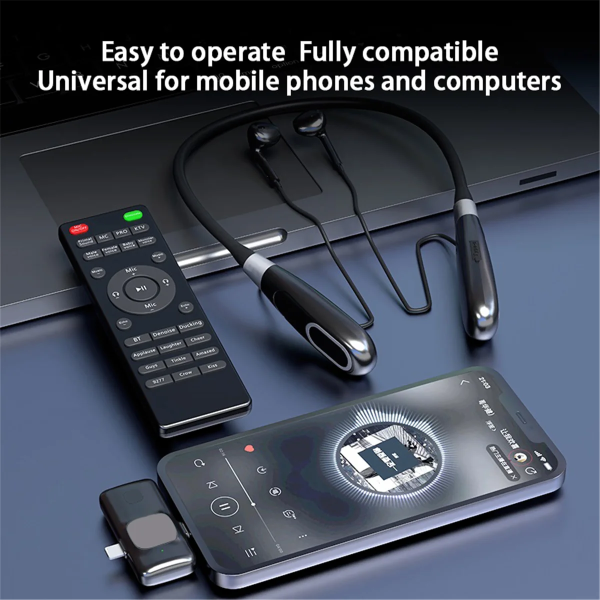 Bluetooth Wireless Live Sound Card All-In-One Headset Built-in Sound Card Wireless Receiver Live Headset Live Streaming