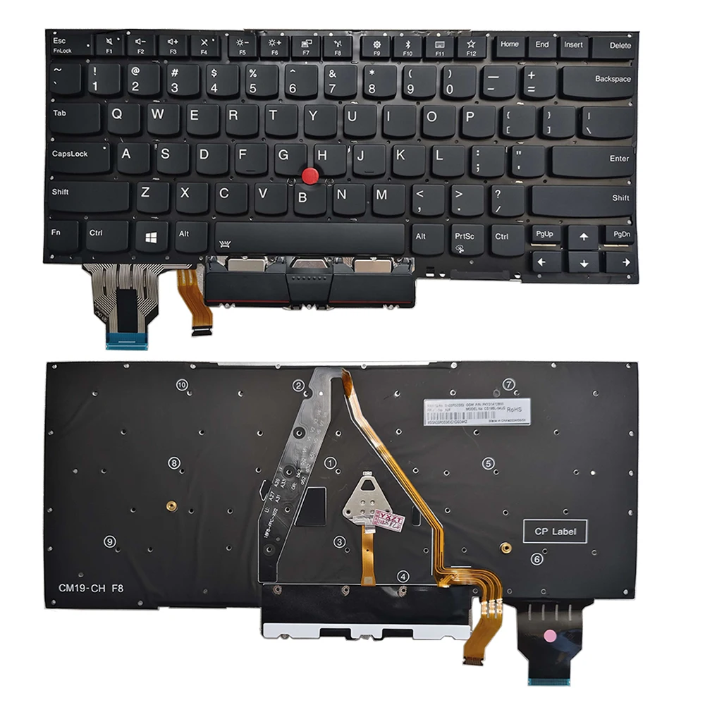 

NEW FOR LENOVO X1 Carbon X1C 2019 2020 7th 8th gen7 gen8 US keyboard backlit SN20R55563