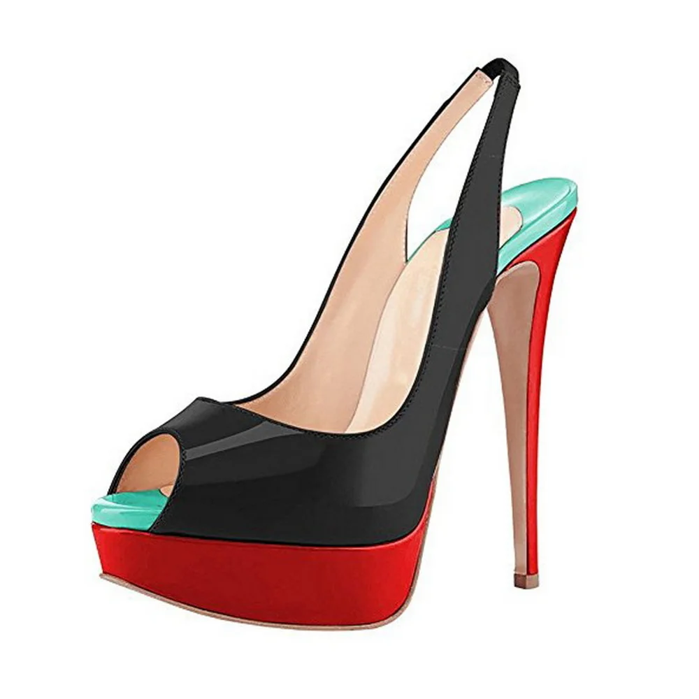 

2026 New Slingback High Heels,Women Platform Pumps,15cm Sexy Fishmouth Summer Shoes ,Back Hollow Out,34-45,Leopard,Dropship