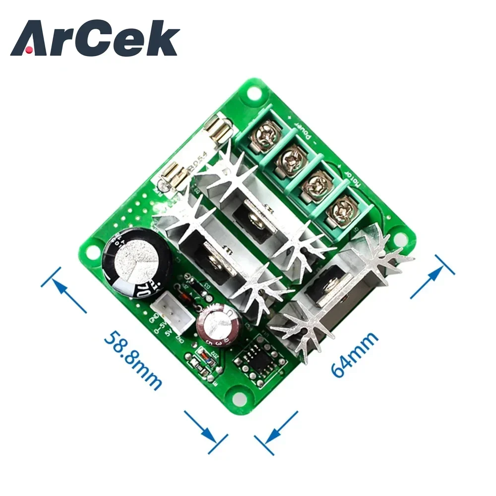High Efficiency DC 6V 90V 15A DC Motor Speed Switch Control Board Controller Module Pulse Width PWM Speed Regulator