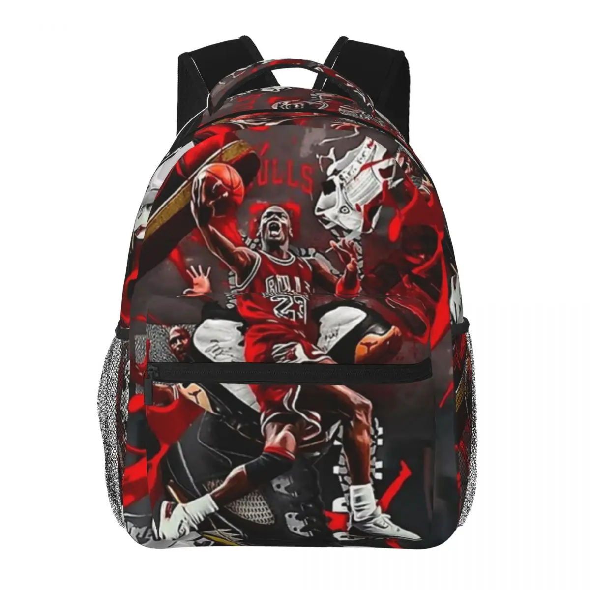 Jordan Basketball Art Backpack for Men Women Fashion Student Business Daypack College Shoulder Bag 16in