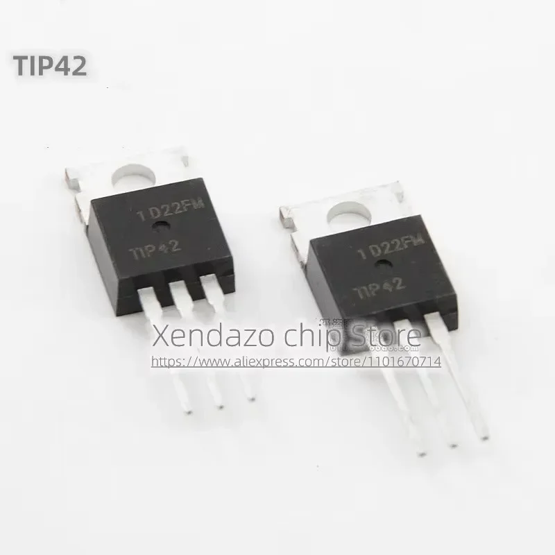 10pcs/lot TIP42C TIP42 TO-220 In-line package 6A/100V PNP High frequency transistor Power triode