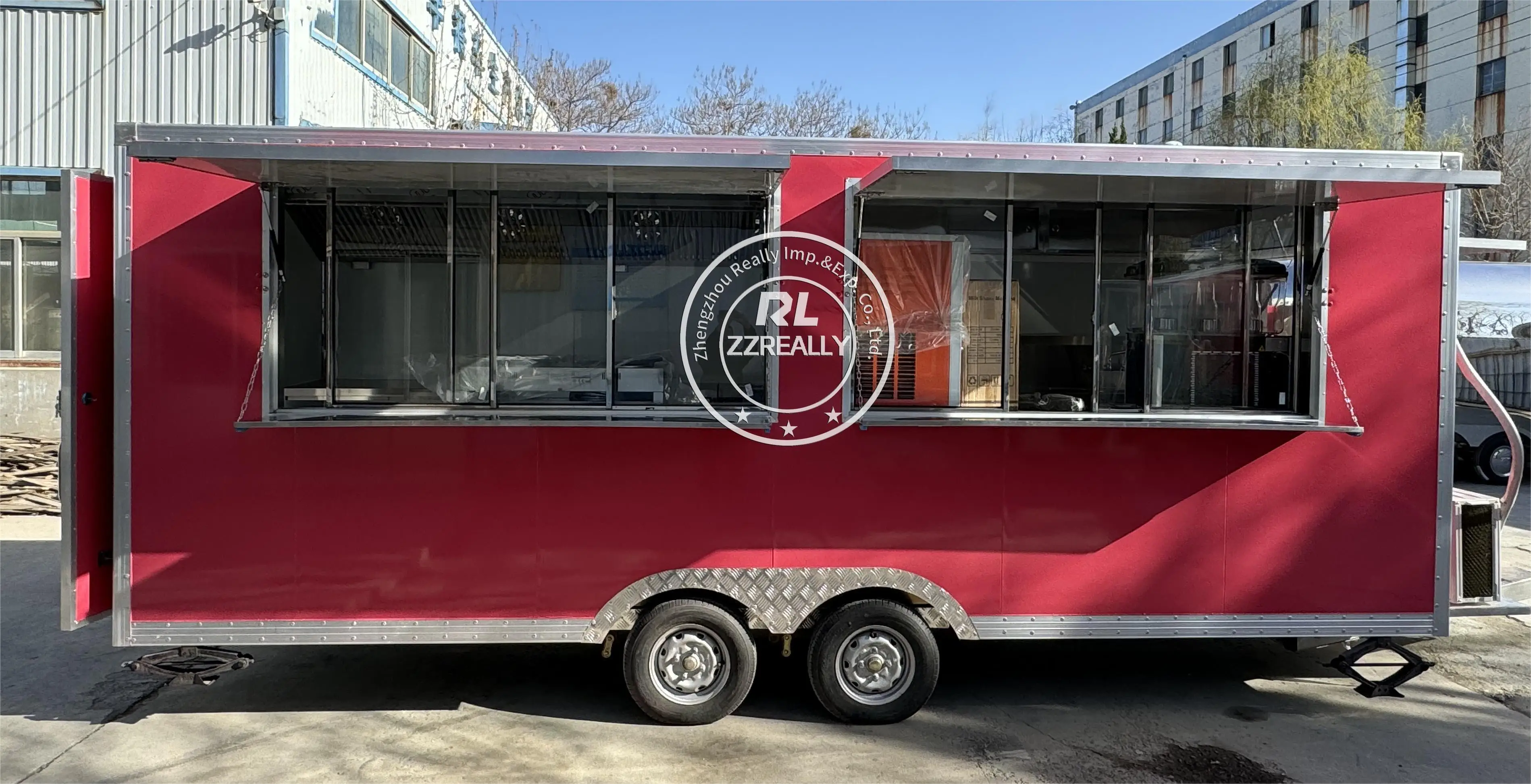 Best Seller Fast Food Truck Mobile Food Cart For Sale Snack Deep Fryer Food Trailer With A Sun Umbrella