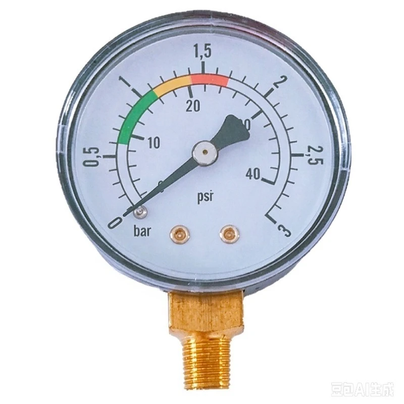 Y50 Radial Molded Case Pressure Gauge 0-3BAR/PSI Inch Taper Thread 1/4BSPT