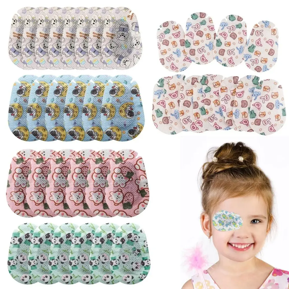 20Pcs Cartoon Pattern Eye Patches Soft Skin-friendly Strabismus Treatment Patch Disposable Adhesive Vision Care Patch