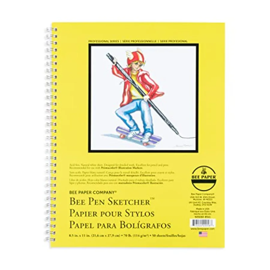 

Bee Paper 8.5" x 11" Bee Pen Sketcher Paper Pad, 50 Sheets