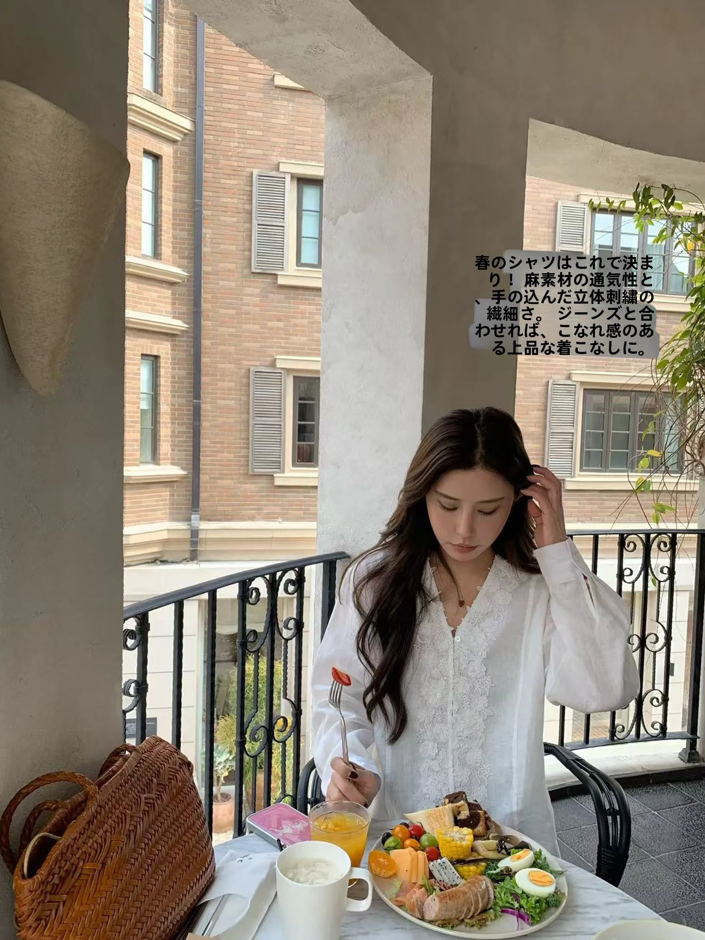 

New Arrival Embroidered Heavy Work Linen Shirt 3D Embroidery White Women's Casual Loose Fit Long Sleeve Shirt for Spring