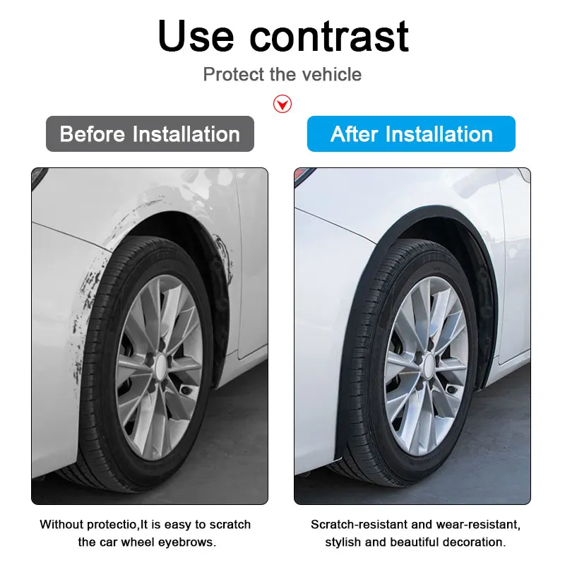 Universal Rubber Car Seal Strip Fender Flares Arches Wing Expander Auto Mudguard Wheel Eyebrow Anti-collision Mud Guard Sealants