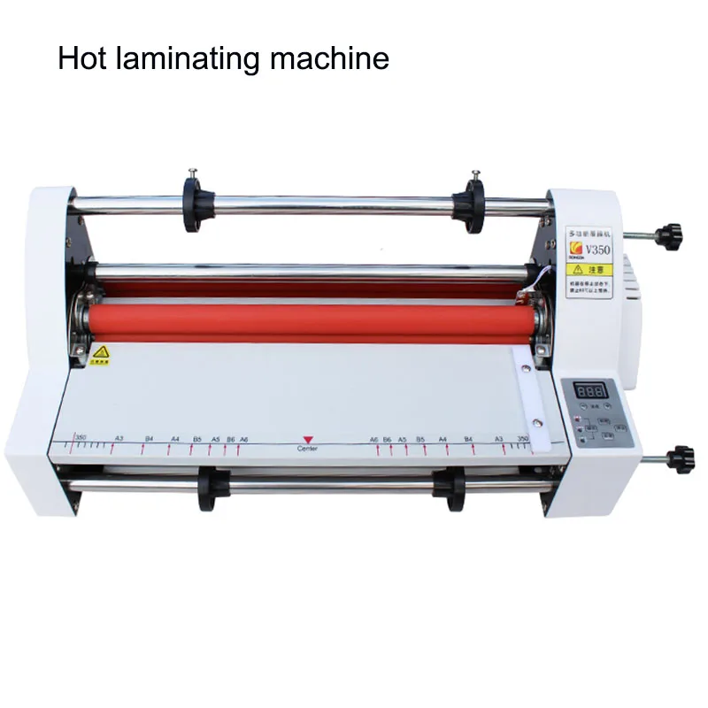 New 220v Paper Laminating Machine cold roll laminator Four Rollers worker card office file  laminating machine