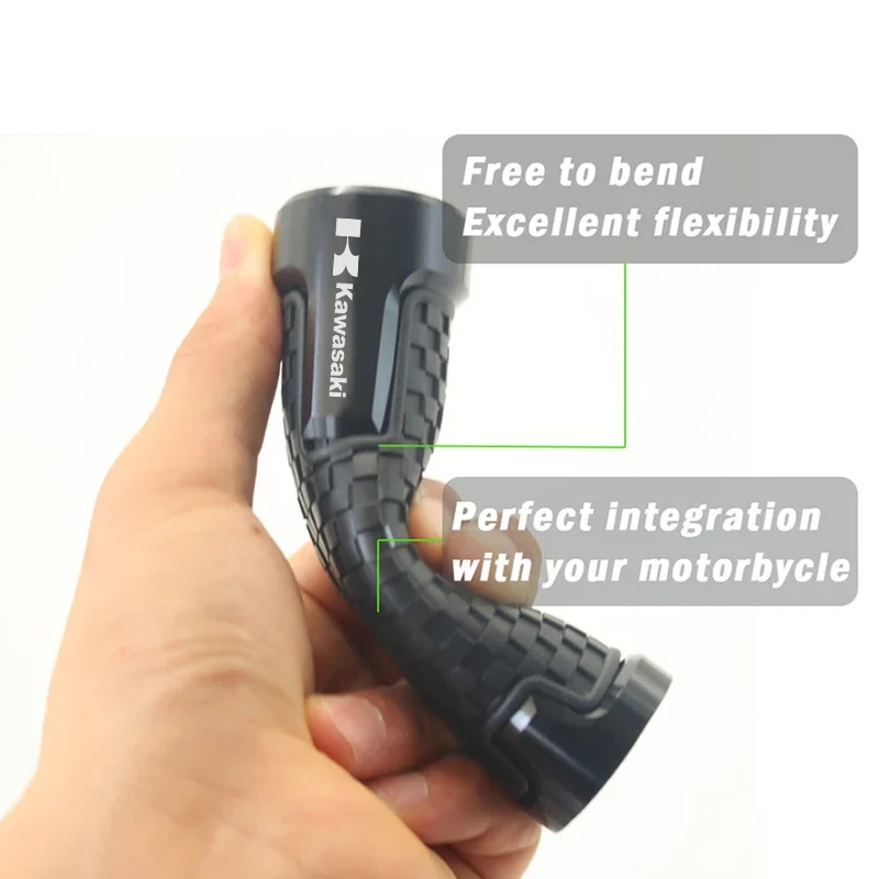 Motorcycle CNC Aluminum Rubber Gel 22mm Handle Bar Grip Hand Grips For KAWASAKI NINJA Z800 Z750 ZX10R ZX6R ER6N