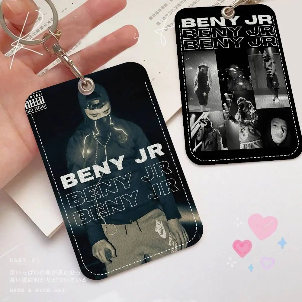 شعبية الشارع B-Beny J-Jr المفاتيح مع حامل بطاقة الوصول، حافلة تمرير وبطاقة وجبة معرف البنك بطاقة واقية للأمن