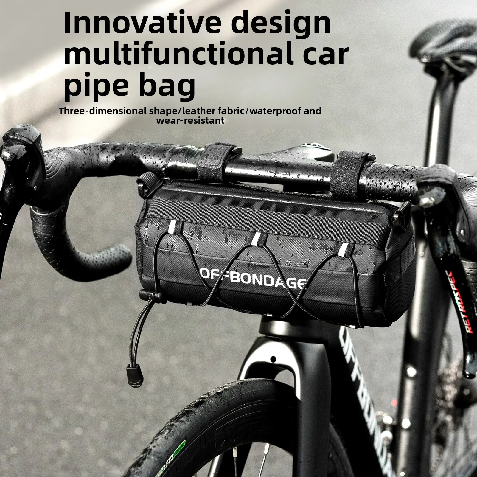 OFFBONDAGE sac de guidon de vélo vtt vélo de route sac de rangement étanche cyclisme grande capacité sac de guidon avant pièces de cyclisme