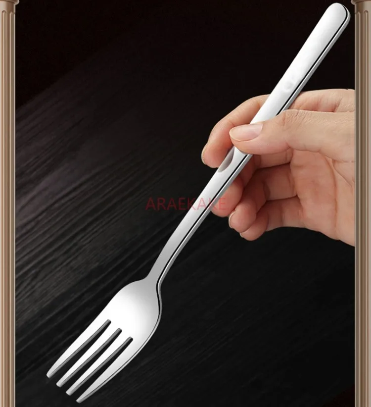 Fork cutlery set for household use, 316 stainless steel Western style fork, long handle, adult dining spoon, children