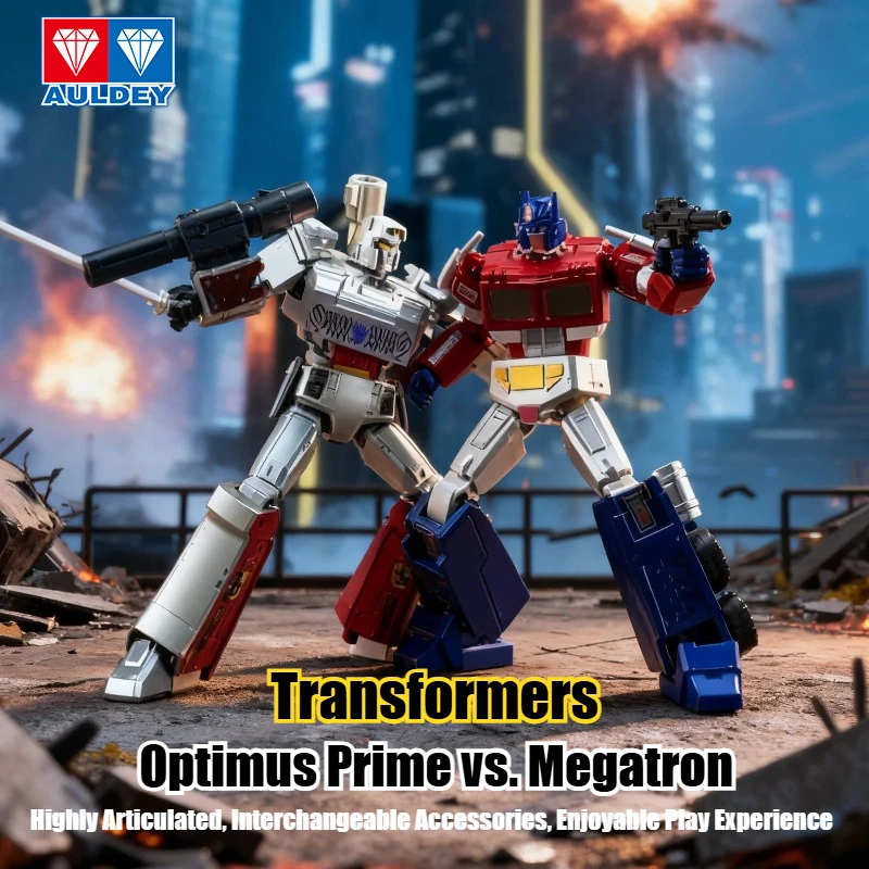 Action Figure Optimus Prime vs Megatron Transformers, robot trasformabile altamente articolato, ottimo affare natalizio, miglior regalo