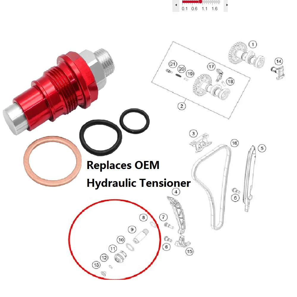 Engine Timing Cam Chain Tensioner Manual Adjuster For GasGas EC250F EC350F EX250F EX350F MC250F MC350F 2021-2024 2022 2023