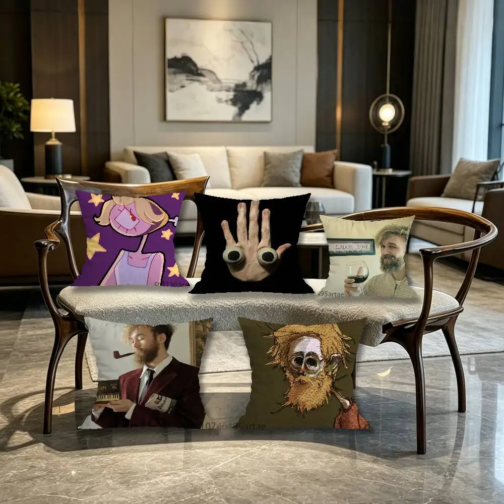Jack Stauber Album Comfortable Removable Cover Fadeless Office Lumbar Support Sofa Throw Pillow American Retro