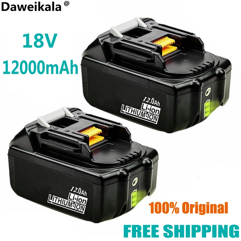 Imagem -03 - Bateria Recarregável com Led Substituição Li-ion 100 Original para Makita 18v 12000mah Lxt Bl1860b Bl1860 Bl1850 Novo