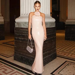 Long Dresses Women Elegant Shinny Sequins Evening Dress Female Sleeveless Backless Long Midi dress Lady Party Club Evening Gown