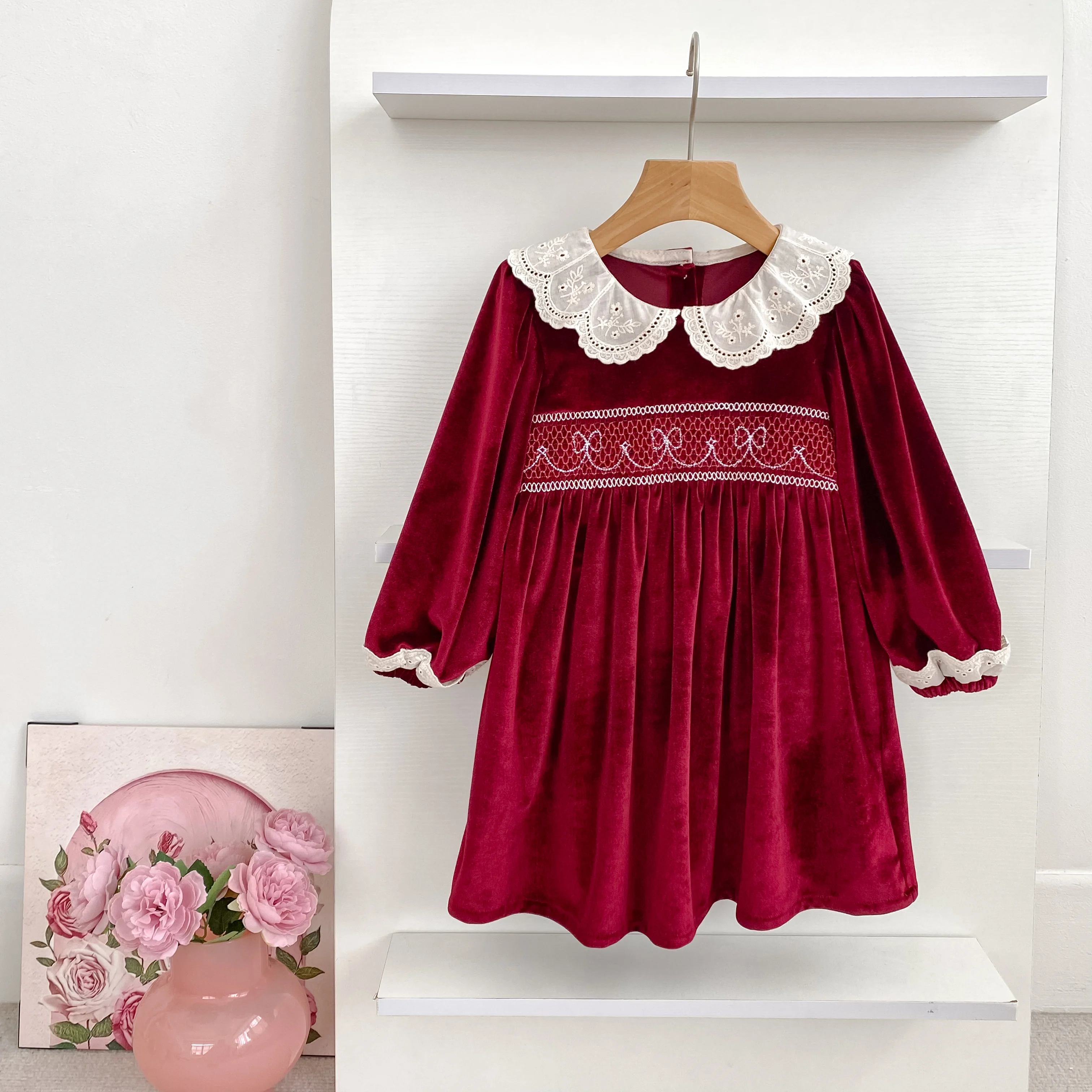 Neue Weihnachten Kinder Party Kleid Baby Bodys Schwestern Kleidung Herbst Schwestern Mädchen Prinzessin Kleid Spitze Rot Neue Jahr Kinder Kleidung – Detail 25