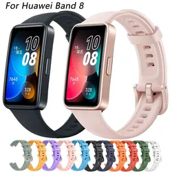 Watch Bands For Huawei Band 8 9 NFC Replacement Wrist Soft Silicone Bandje Sport Bracelet on Smart Band8 Watch Strap Accessories