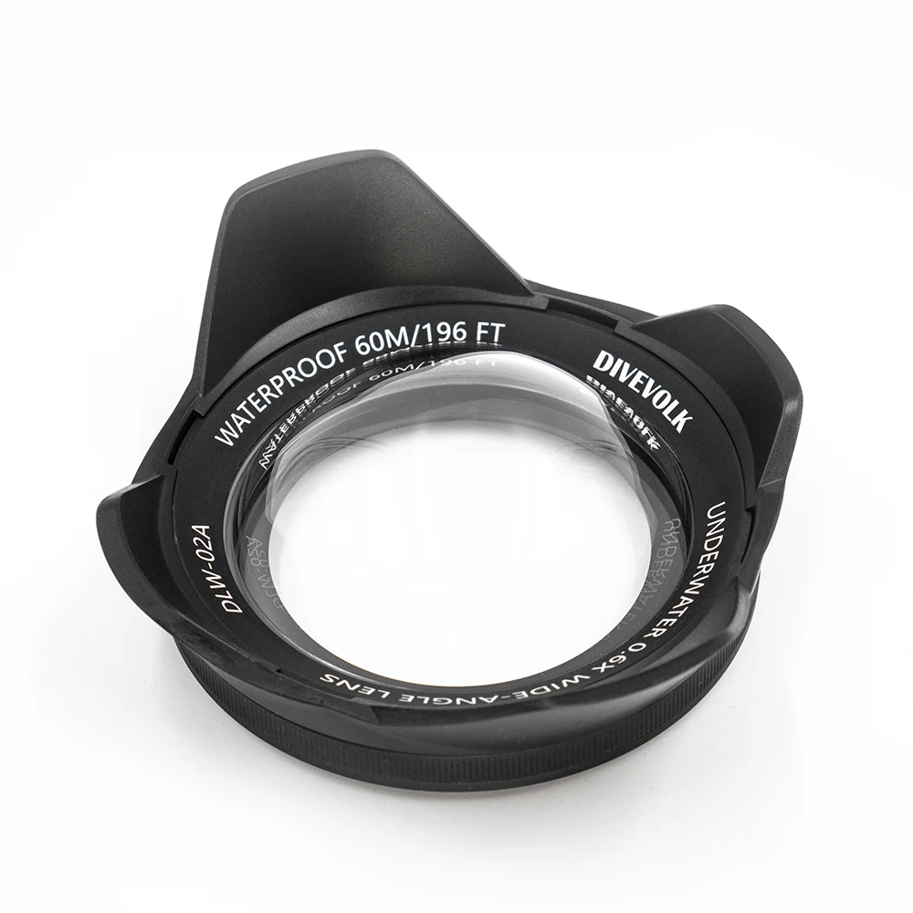 Underwater Wide-angle Conversion Lens X0.6 for DIVELK Housing and Action Camera