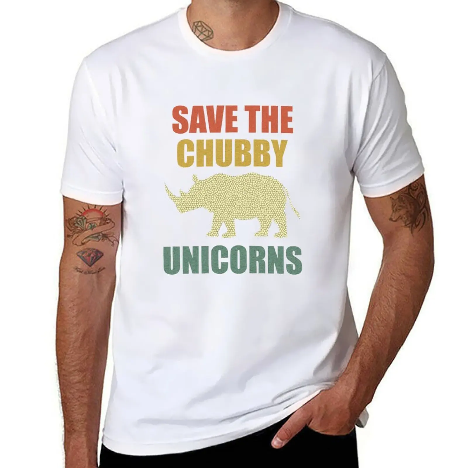 

Save The Chubby Unicorns Vintage Retro T-Shirt Holiday All Match T-Shirt