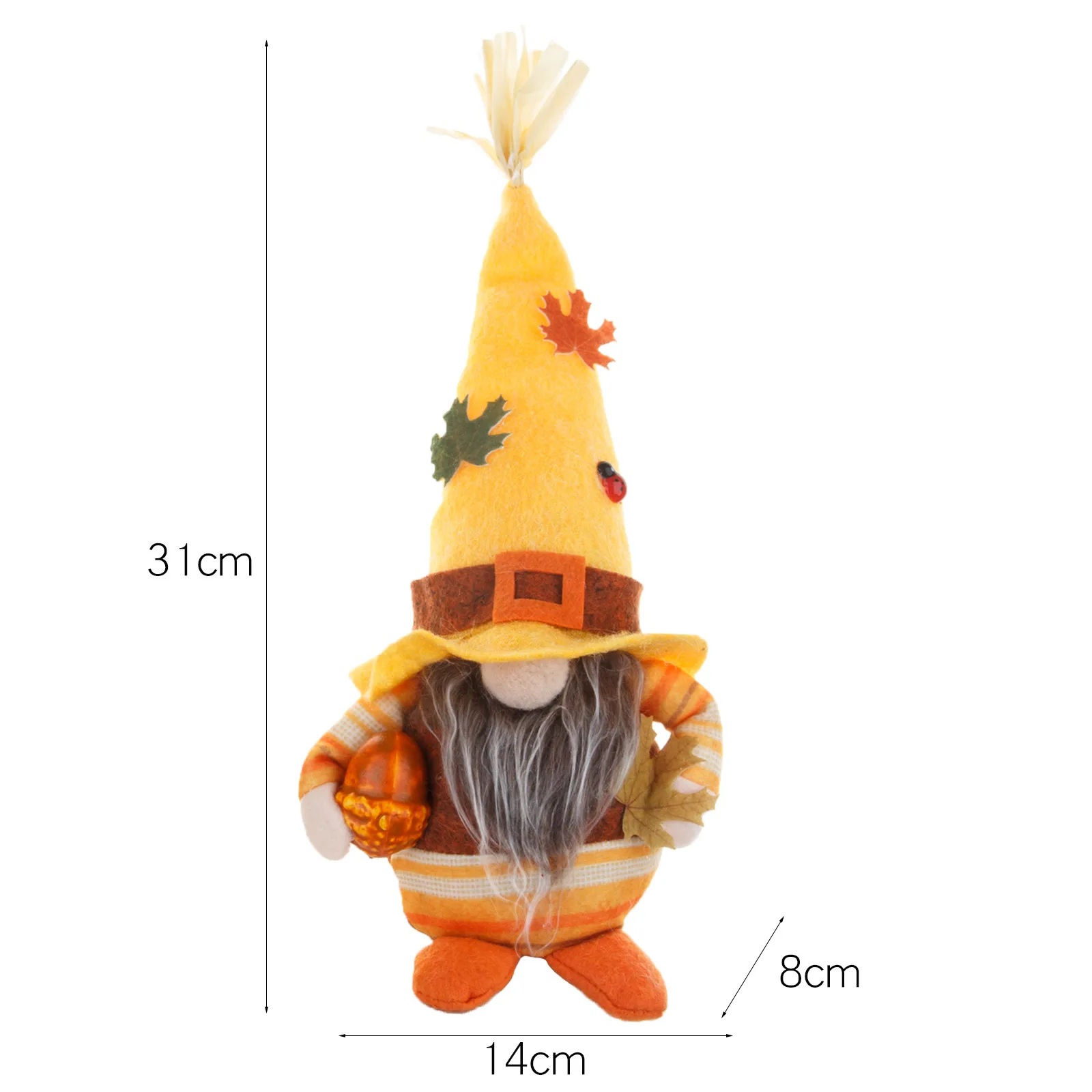 Nieuwe Herfst Oogstfeest Thanksgiving Decoratie Gezichtsloze Oudere Kobold Dwerg Beeldje Decoratie Ornament