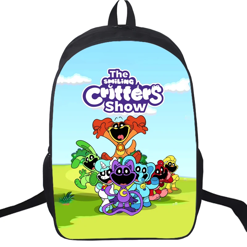 

Smiling Critter Backpack Cartoon Catnap Student Children Teens Waterproof Rucksack Children Boys Bag Large Capacity Knapsack