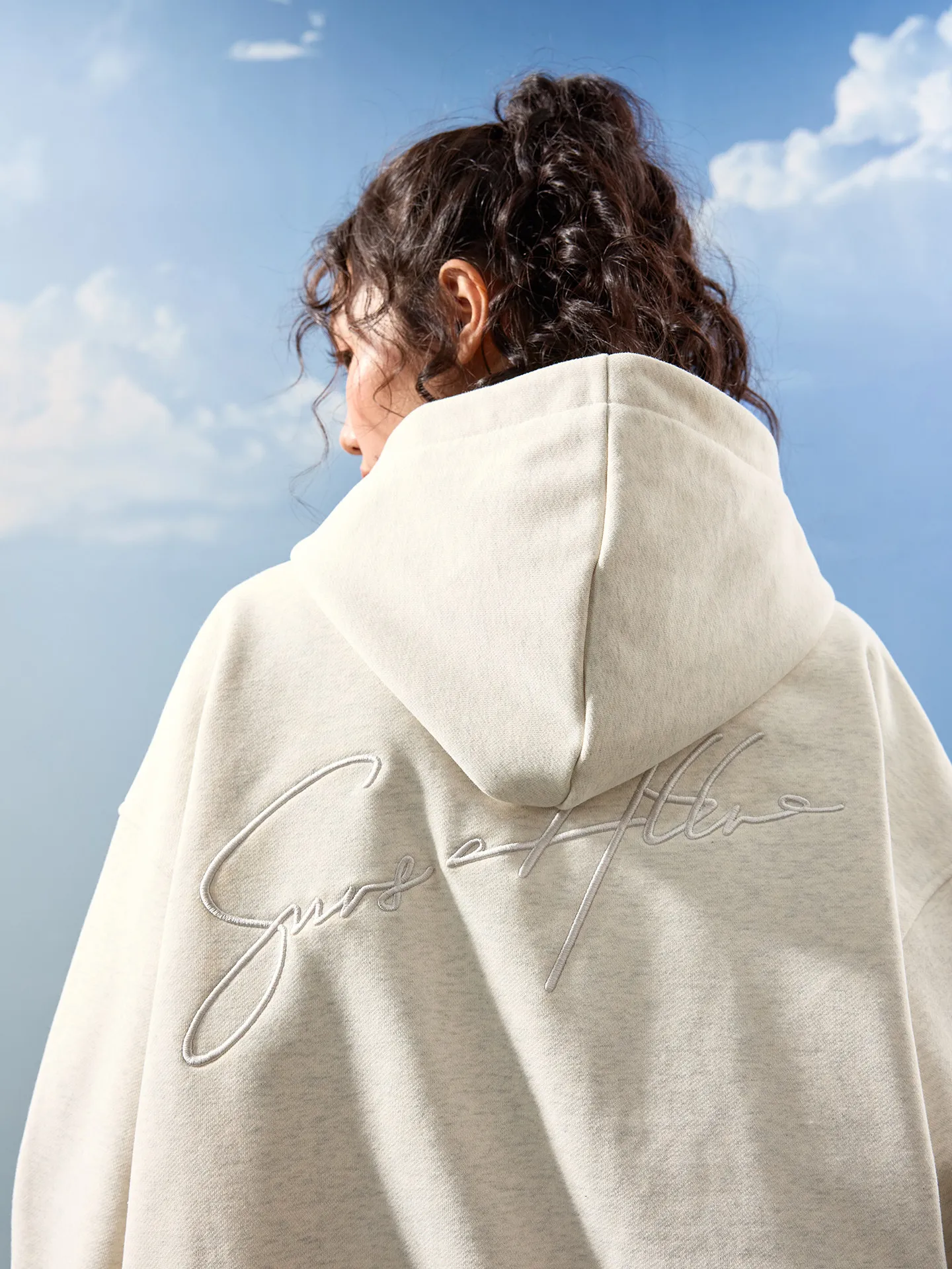 Autumn American Retro Men's Blue Embroidered Letter Hooded Zipper Sweatshirt Couple Style Gray Loose Casual Velvet Hoodie