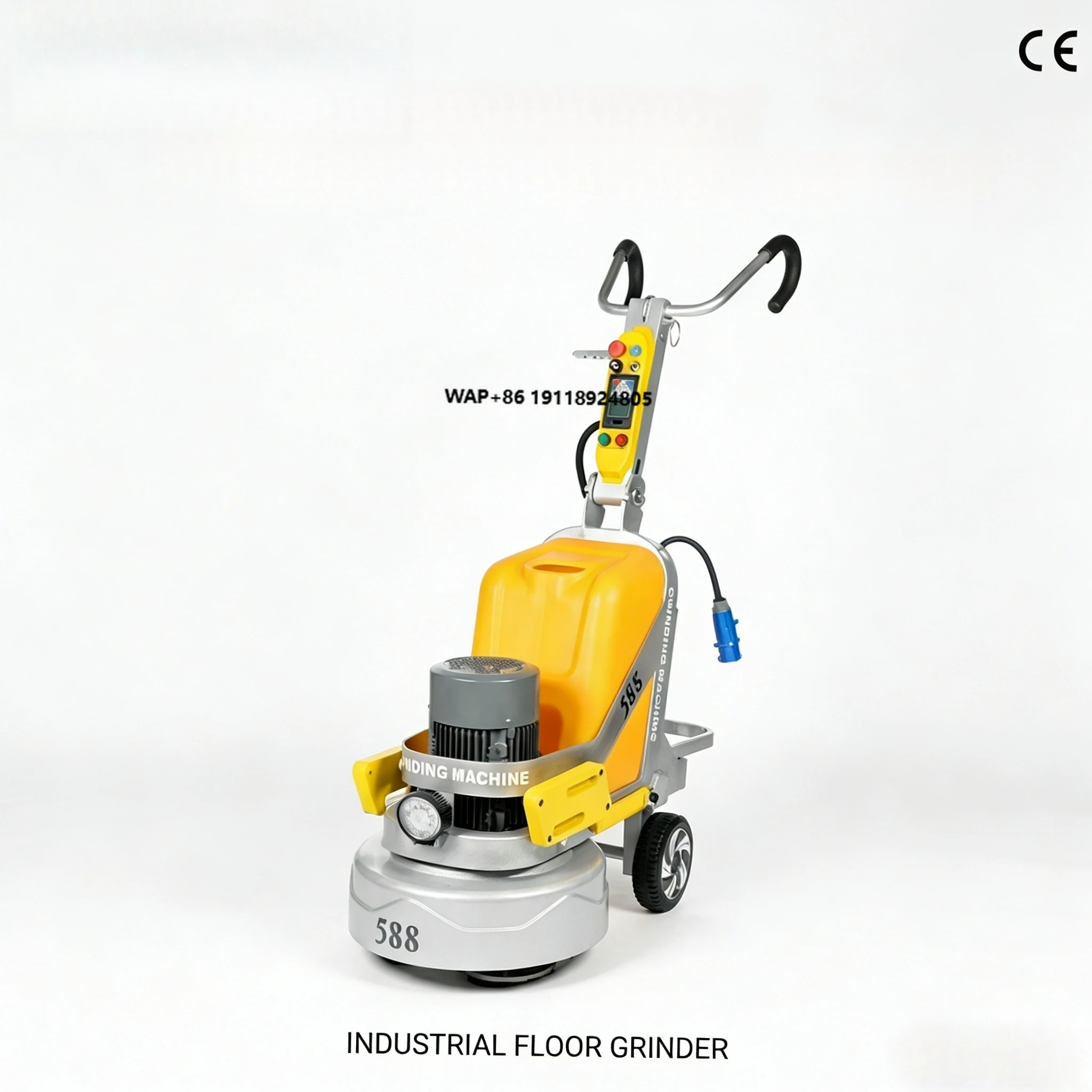 220V 380V Motor Driven Gearbox Concrete Grinder With Dust Extractor System Heavy Duty Floor Surface Polishing Machine