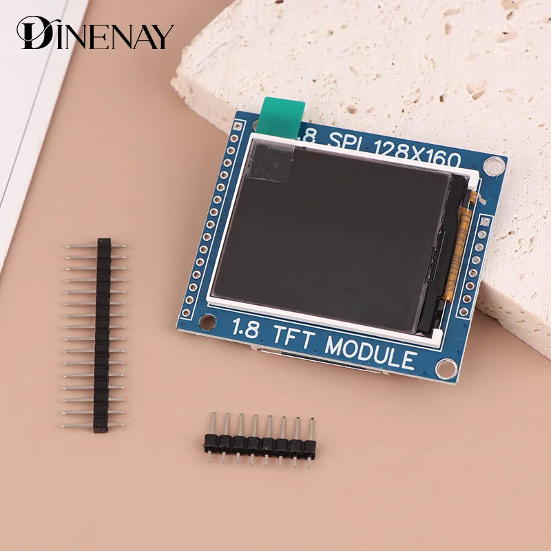 Módulo de exibição TFT LCD com rodapé PCB, Serial Port Acessórios, 1.8 Polegada, SPI