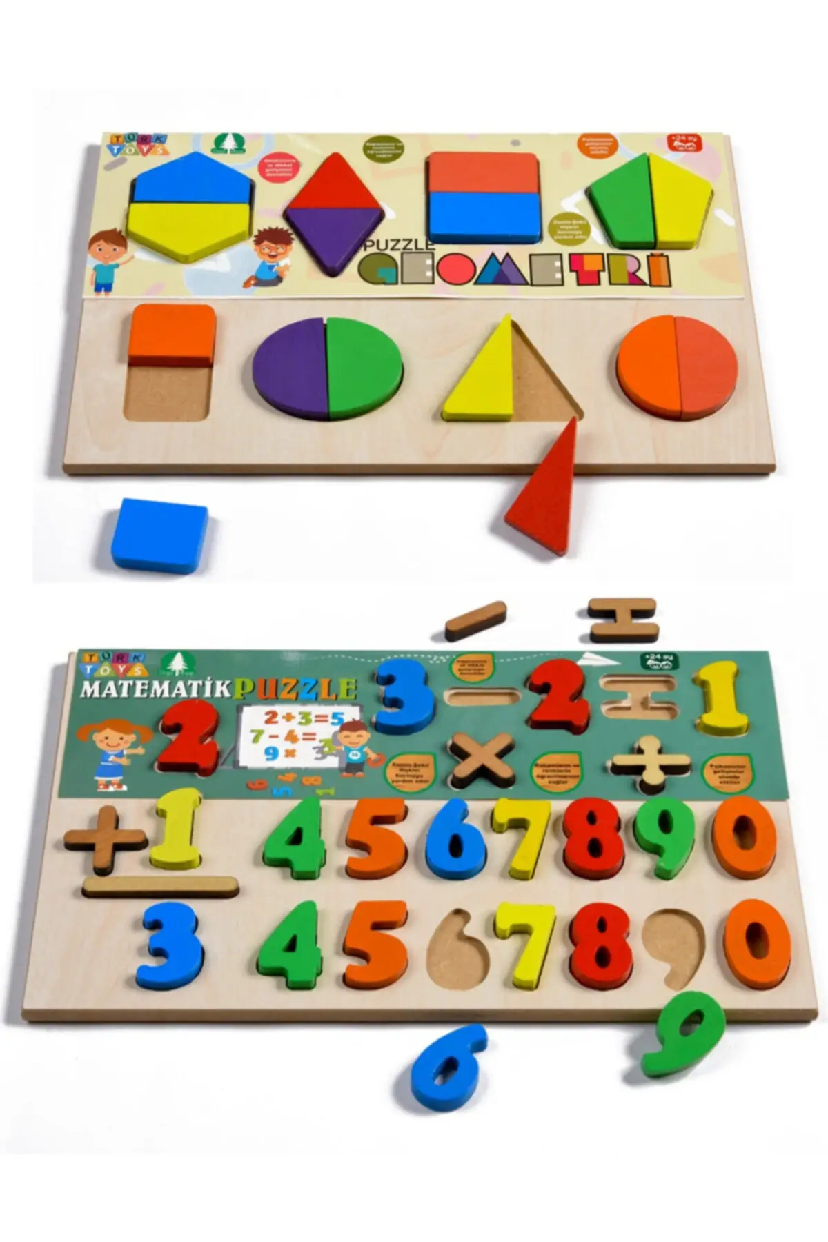 

Wooden Math & Geometry of the 1 In Bultak Educational Toy 100 Natural Domestic Production