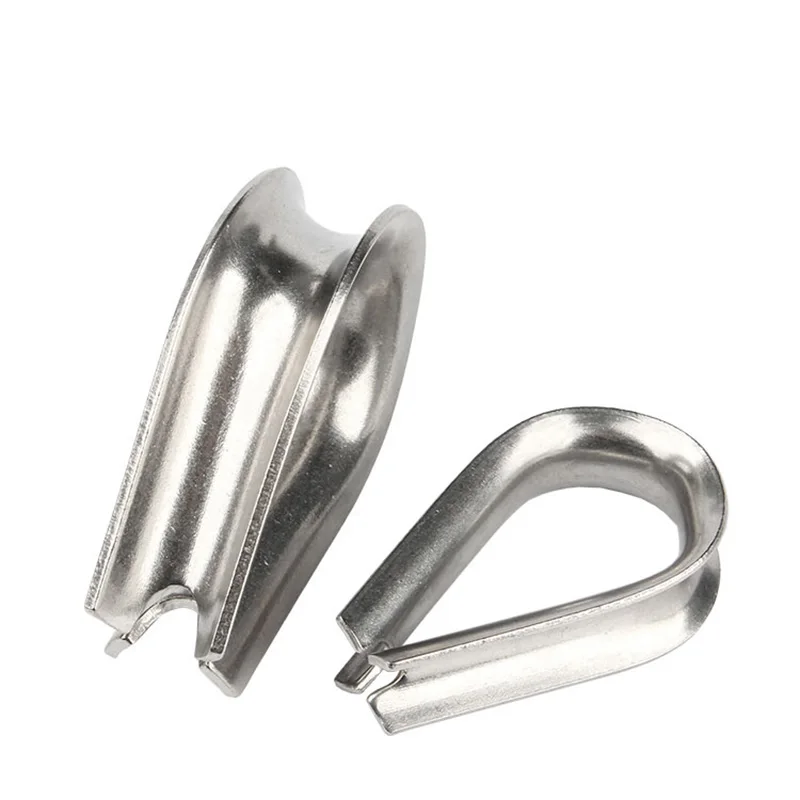 M2 M3 M4-M28 304 Stainless Steel Cable Wire Rope Protective Sleeve Thimbles Rigging Chicken Heart Ring Fixing Workpiece 1/2/5 PC