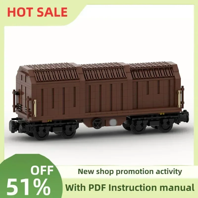

New 694Pcs City Technical Train Tracks Railway Moc Covering Hood Car Model Building Block Creative Ideas Brick Toy Birthday Gift
