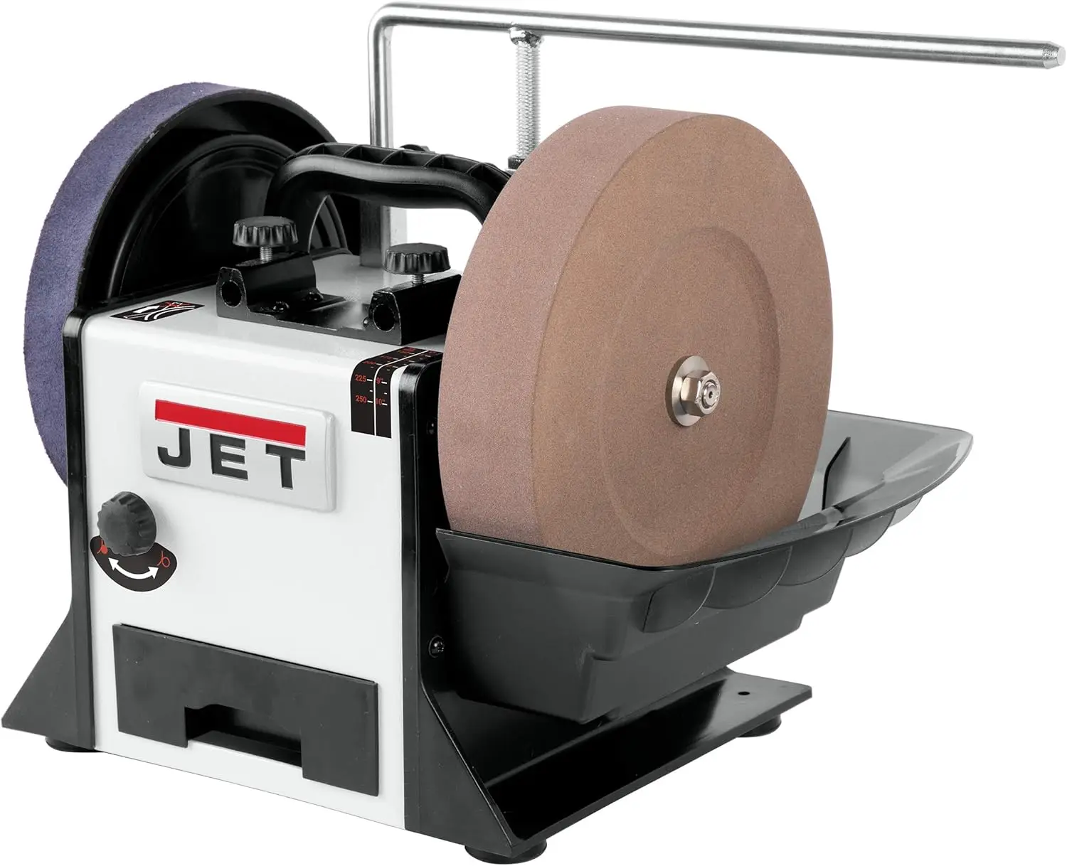 JET JWS-10 Variable-Speed Wet Sharpening System (727100) and Flip Top Benchtop Machine Table (728200)